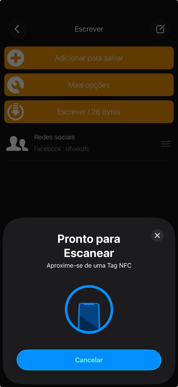 Passo 4 - Gravação da Tag NFC
